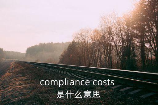 遵從成本什么意思，compliance costs 是什么意思