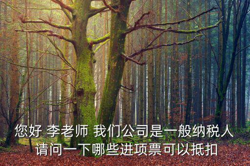 一般納稅人什么抵扣進(jìn)項(xiàng)稅，請(qǐng)問(wèn)一般納稅人哪些項(xiàng)目可以進(jìn)項(xiàng)抵扣能詳細(xì)解答嗎