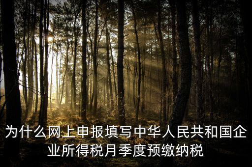 為什么預(yù)繳 申報表，企業(yè)所得稅預(yù)繳納稅申報表為什么分A表B表