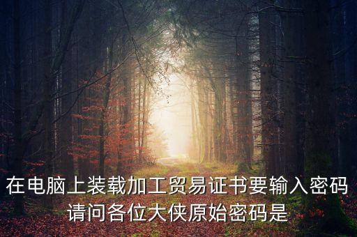 ca原始密碼是什么，ca證書密碼是什么