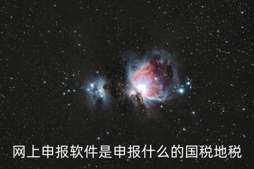 國稅申報軟件是什么，申報軟件是什么