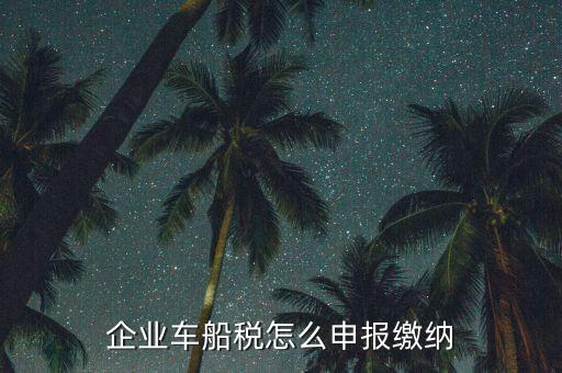 車船稅按什么申報(bào)，汽車的車船使用稅按什么征收