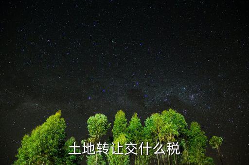 出讓土地交什么稅，土地出讓要交什么稅