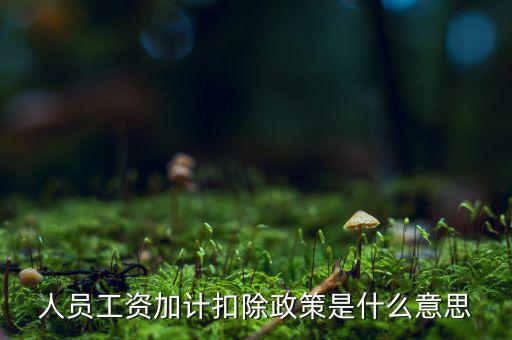 加計(jì)扣除有什么條件，人員工資加計(jì)扣除政策是什么意思