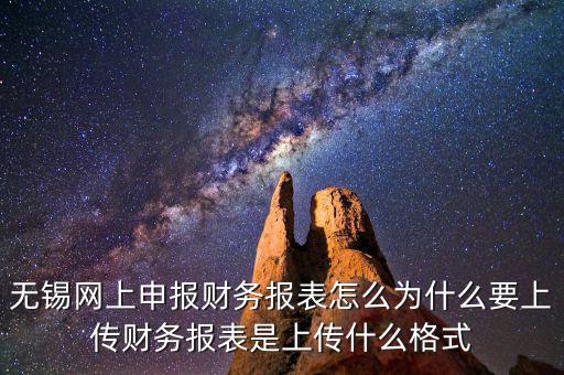 無錫網(wǎng)上申報財務報表怎么為什么要上傳財務報表是上傳什么格式