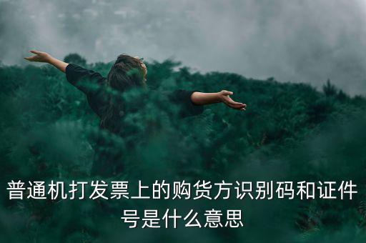 發(fā)票方識(shí)別號(hào)是什么，普通機(jī)打發(fā)票上的購貨方識(shí)別碼和證件號(hào)是什么意思