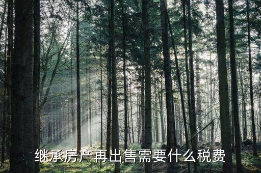 繼承房屋出售有什么稅，繼承房產(chǎn)再出售需要什么稅費(fèi)