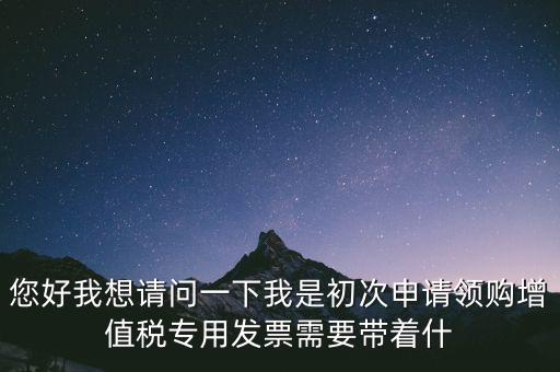 您好我想請(qǐng)問一下我是初次申請(qǐng)領(lǐng)購(gòu)增值稅專用發(fā)票需要帶著什
