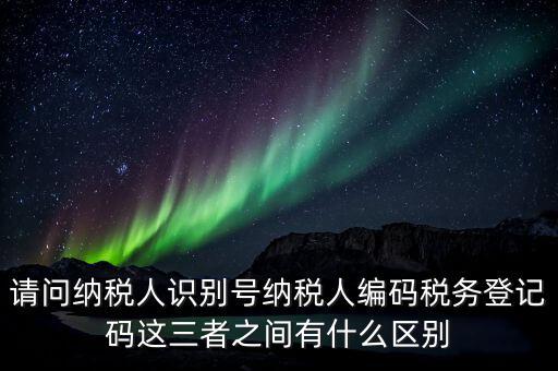 稅收編碼影響什么不同，納稅編碼和稅務(wù)登記號碼有什么不同