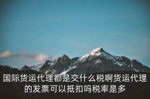 貨代公司交什么稅，國際貨運代理都是交什么稅啊貨運代理的發(fā)票可以抵扣嗎稅率是多