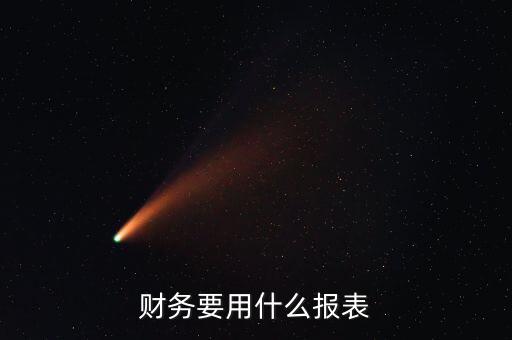 財務報表類型選擇什么，財務要用什么報表