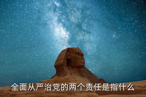 什么是基層兩個責(zé)任清單，全面從嚴(yán)治黨的兩個責(zé)任是指什么