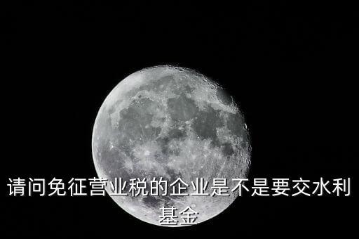 請(qǐng)問免征營(yíng)業(yè)稅的企業(yè)是不是要交水利基金