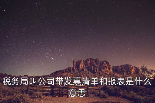 發(fā)票清單是什么意思，稅務局叫公司帶發(fā)票清單和報表是什么意思