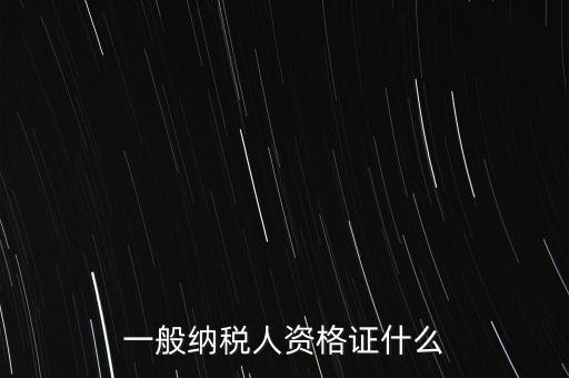 一般納稅人的資格證明是什么，一般納稅人的認(rèn)定資格是什么