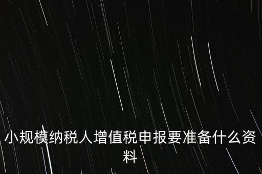 小規(guī)模報稅需要帶什么，小規(guī)模納稅人增值稅申報要準(zhǔn)備什么資料