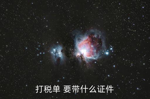 打印稅單需要什么證件，到稅務(wù)打印稅單需要什么資料
