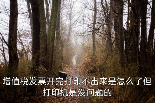 為什么打印發(fā)票打不出來(lái)，增值稅發(fā)票開完打印不出來(lái)是怎么了但打印機(jī)是沒(méi)問(wèn)題的