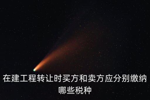 在建工程轉(zhuǎn)讓時(shí)買(mǎi)方和賣(mài)方應(yīng)分別繳納哪些稅種