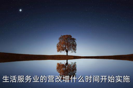 什么時(shí)候全面營改增，生活服務(wù)業(yè)的營改增什么時(shí)間開始實(shí)施