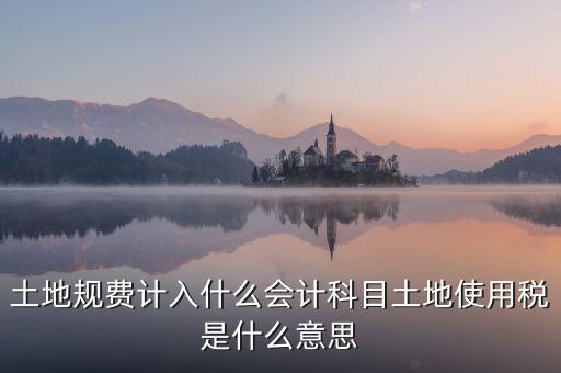 土地規(guī)費(fèi)計入什么會計科目土地使用稅是什么意思