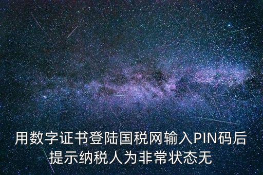 國稅pin碼是什么，機構代碼的ca證書的PIN碼是什么我用CA證書登陸國稅時提示詳細