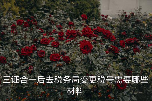 稅號變更需要什么合同，三證合一后去稅務(wù)局變更稅號需要哪些材料
