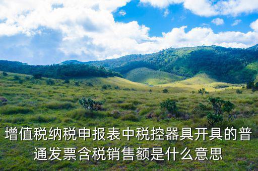 增值稅納稅申報(bào)表中稅控器具開(kāi)具的普通發(fā)票含稅銷售額是什么意思