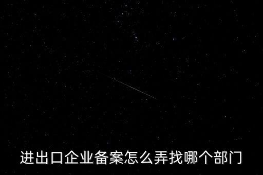 進(jìn)出口企業(yè)備案怎么弄找哪個(gè)部門