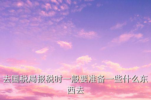 去國稅局申報需要帶什么，去地稅局和國稅局報稅需要帶哪些資料