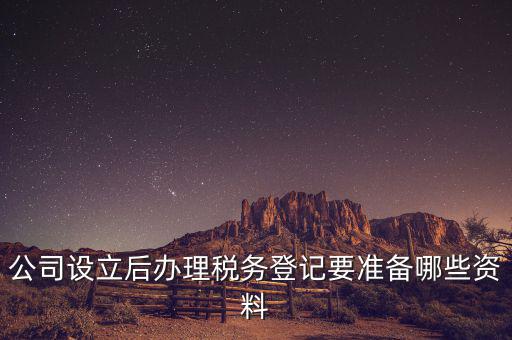 稅務登記辦理需要什么資料，公司設立后辦理稅務登記要準備哪些資料