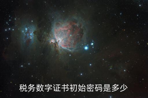 稅務初始密碼是什么，稅務管理碼密碼默認是多少