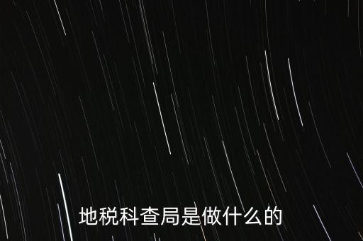 地稅局稽查局干什么的，地稅科查局是做什么的
