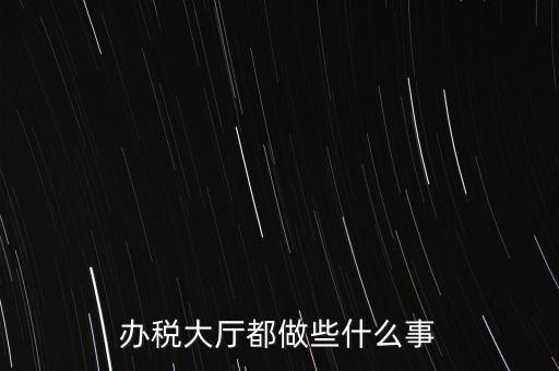 地稅大廳都干什么，辦稅大廳都做些什么事
