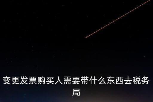 變更發(fā)票購(gòu)買人需要帶什么東西去稅務(wù)局