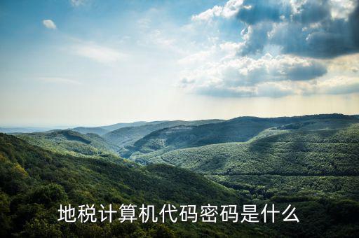 地稅計算機(jī)代碼密碼是什么