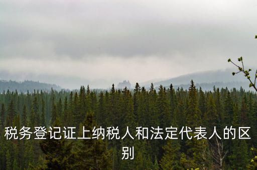 納稅人法定人是什么意思，稅務登記證上納稅人和法定代表人的區(qū)別