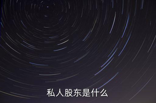 什么是個(gè)人股東，什么叫做私人股東啊
