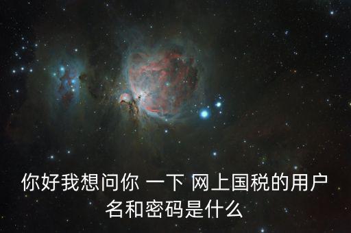 稅號和密碼是什么，國稅第一次網(wǎng)上申報的登陸密碼是什么