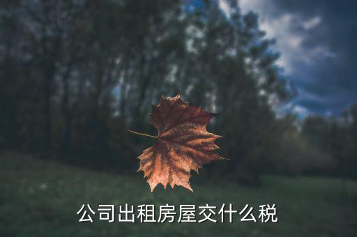 交房屋出租稅要用什么，租金要繳些什么稅