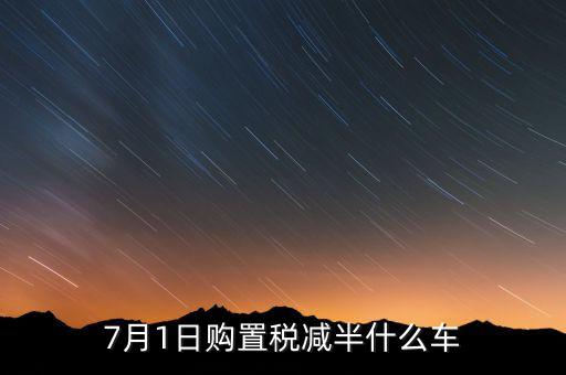 車(chē)稅減半針對(duì)什么車(chē)，101以后購(gòu)車(chē)附加費(fèi)減半 包含哪些車(chē)型