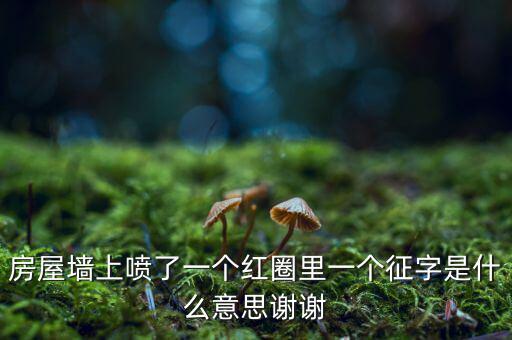 墻上印征收是什么意思，房屋墻上噴了一個紅圈里一個征字是什么意思謝謝