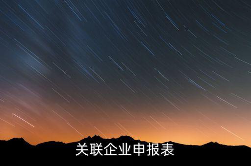 關聯企業(yè)申報表