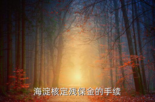 殘保金核定帶什么東西，海淀核定殘保金的手續(xù)