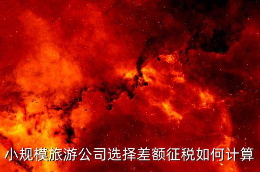 什么企業(yè)差額征稅，小規(guī)模旅游公司選擇差額征稅如何計算