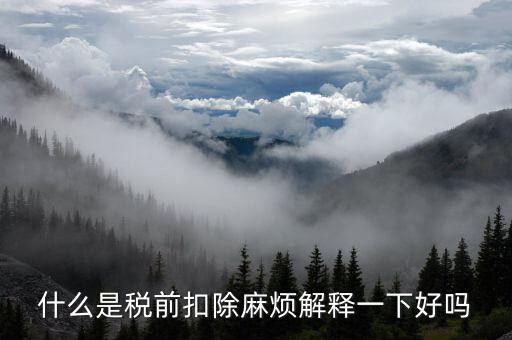 工資稅前扣減是什么意思，什么是稅前扣除
