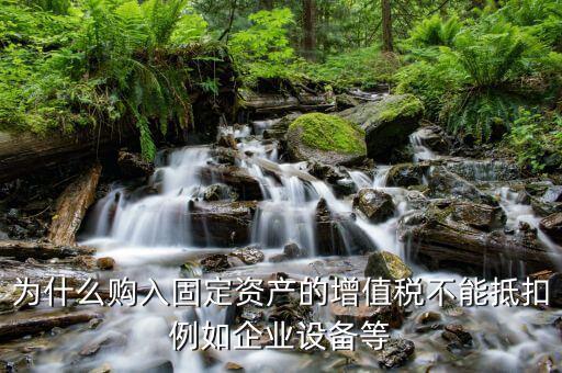 為什么購入固定資產(chǎn)的增值稅不能抵扣例如企業(yè)設備等