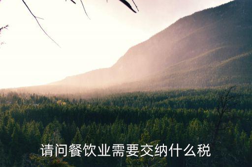 餐飲業(yè) 公司 交什么稅，餐飲企業(yè)繳納哪些稅