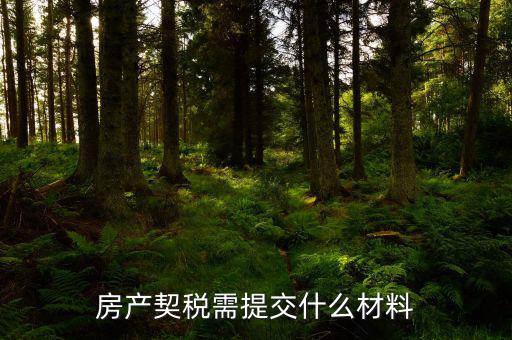 商品房交契稅需要什么材料，買房契稅何時(shí)交需要提供哪些材料
