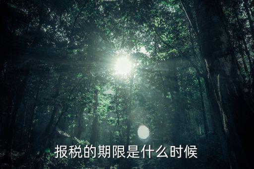 什么是報(bào)稅期，報(bào)稅的期限是什么時(shí)候
